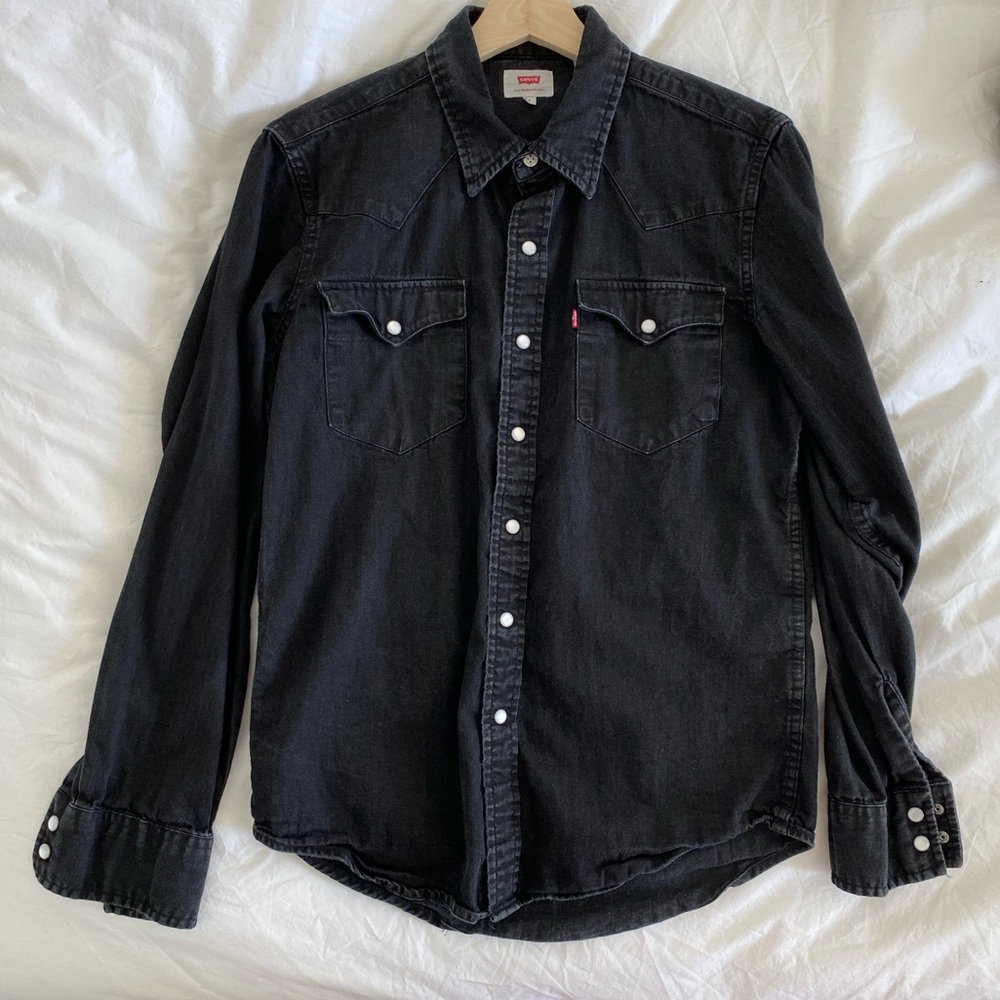Levi's Men's Black Denim Shirt